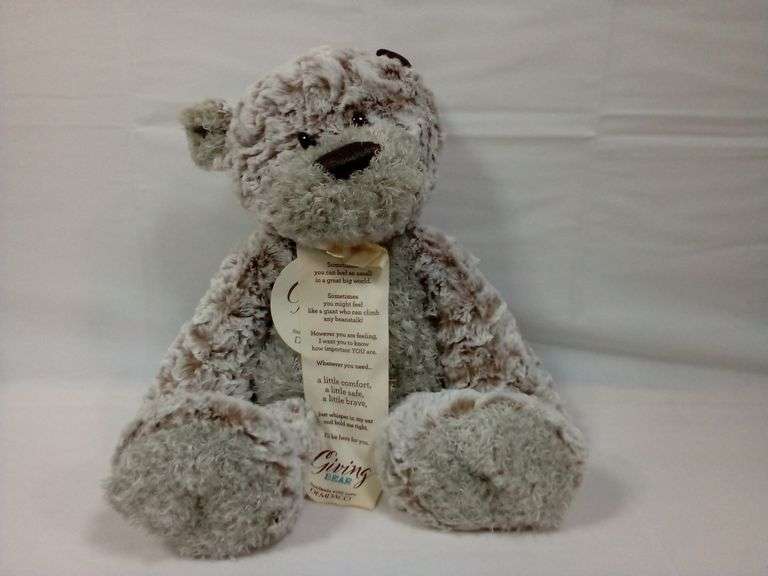 thumbnail image 2 of Tons Of Love Elephant Grey Stripe 20 Inch Polyester Plush Fabric Figure 2 of 11