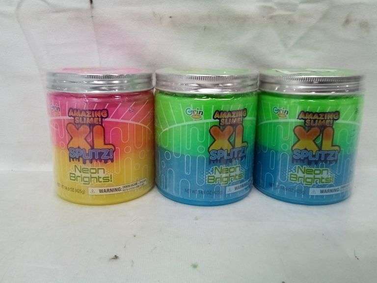 すらいむ Assortment of 3 - Grin Studio Amazing Slime! XL Splitz! Neon