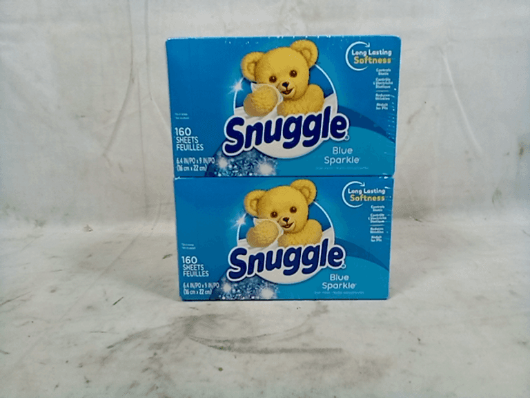 Box of 2 Snuggle Fabric Softener Dryer Sheets, Blue Sparkle (320 Ct