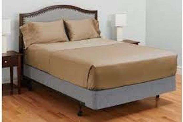 My Pillow Percale Sheet Set Light Birch Color, Queen Size Dutch Goat