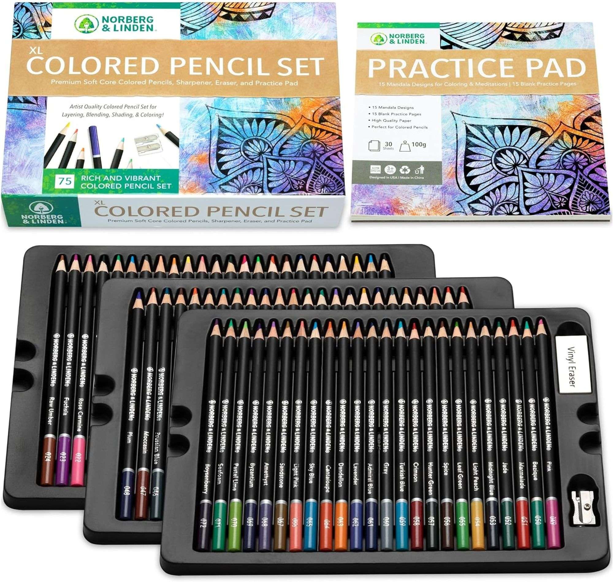 Norberg & Linden XL Colored Pencil Set – 75 Pieces - Dutch Goat