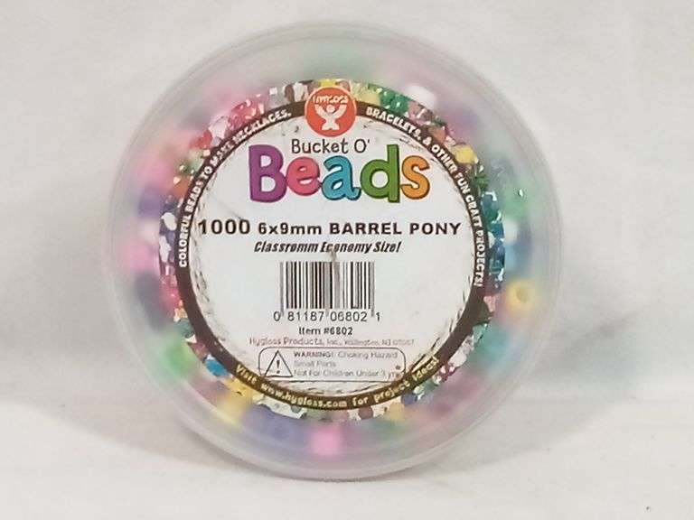 Hygloss Bucket O' Beads – 118 Ml, Facettierte Perlen-Mix | Mit Faden, Für Schmuck, Basteln