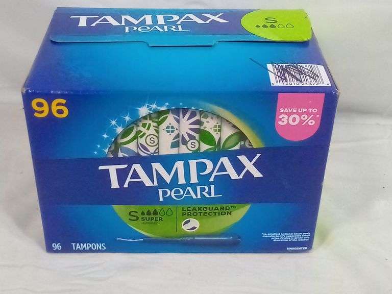 Tampax Pearl Super Absorbency Tampons with LeakGuard Protection 96