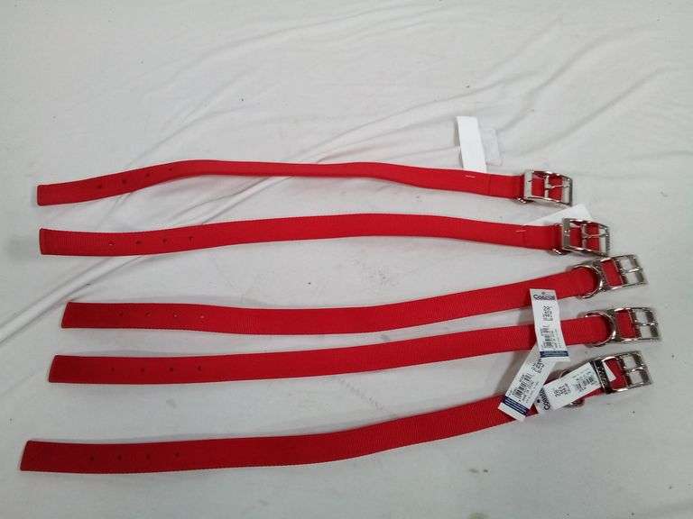 Lot of 5 Coastal Pet Adjustable Dog Collar – Red 20"