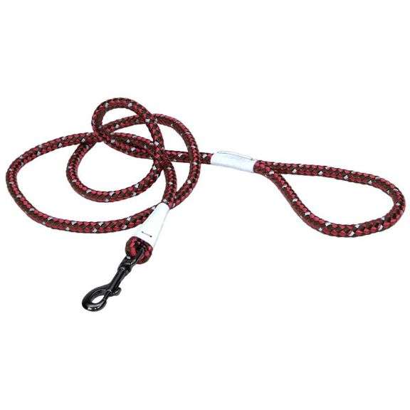 Lot of 2 Coastal K9 Explorer Braided Rope Reflective Dog Leash – Berry 6-ft Long