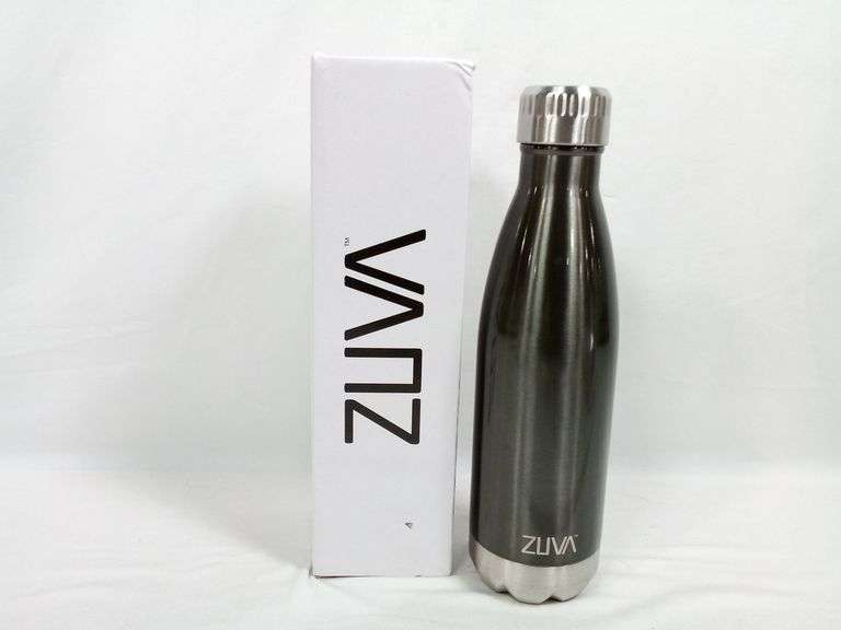 Lot of 2 Zuva Insulated Double Wall Vacuum Stainless Steel Water Bottle – 17oz