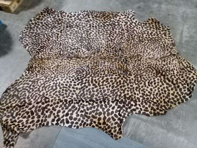 Leopard Print Hide Rug, Brown - Dutch Goat