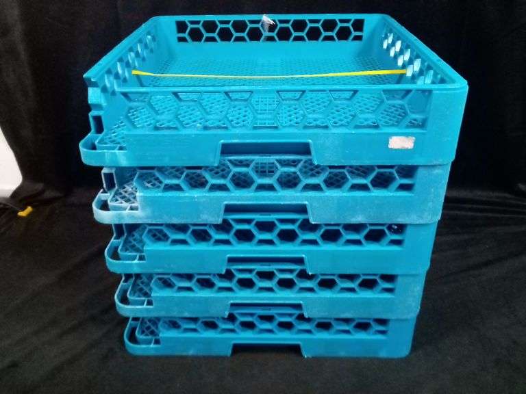 Flatware Rack Blue Lot of 5 Carlisle Polypropylene OptiClean Combination/Flatware Rack ...