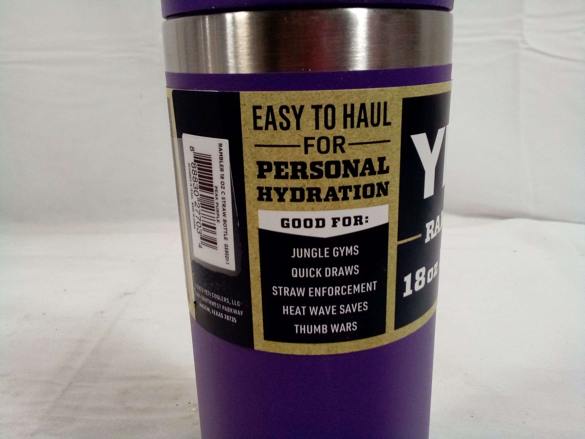 Yeti, Rambler Bottle With Straw Cap, 18 Oz, Peak Purple - Dutch Goat