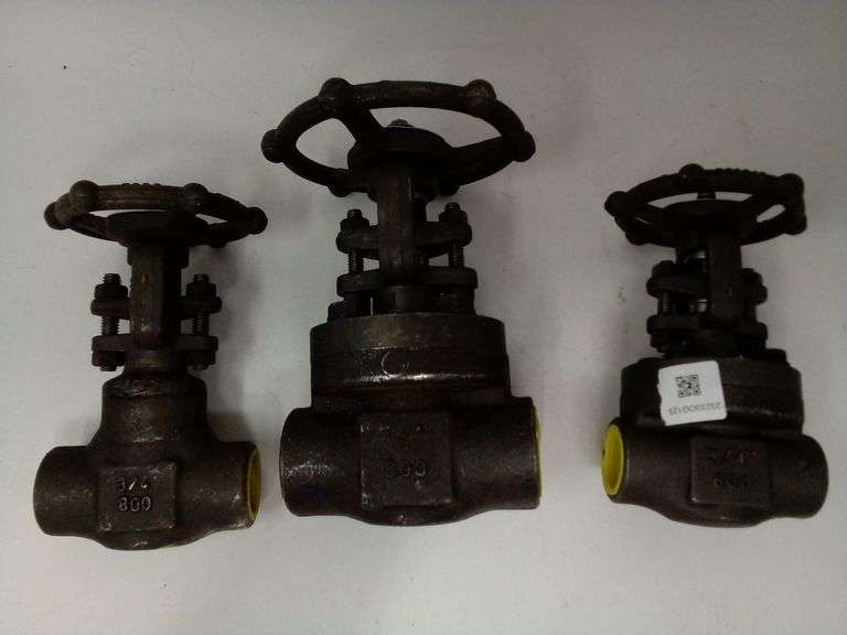 Lot of 3 OMB L810 Manual Steel Wedge Gate Valve Dutch Goat