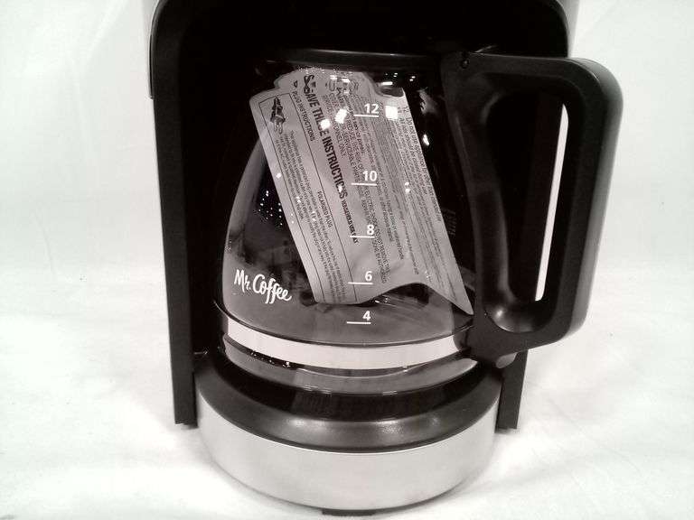 Mr. Coffee Rapid Brew 12Cup Programmable Coffee Maker, Silver/Black