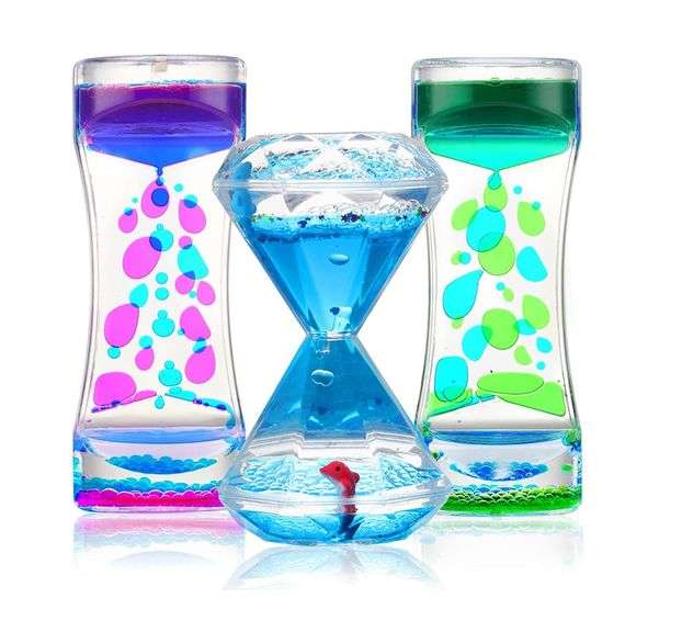 Lesong Sensory Liquid Motion Timer Bubbler Toys - Set of 3 - Dutch Goat