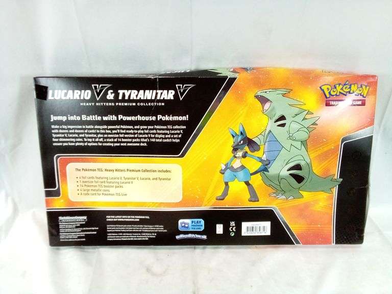 Pokemon, Lucario V & Tyranitar V Heavy Hitters Premium Collection TCG  Booster Pack Box, 12-Pack, Mul - Dutch Goat