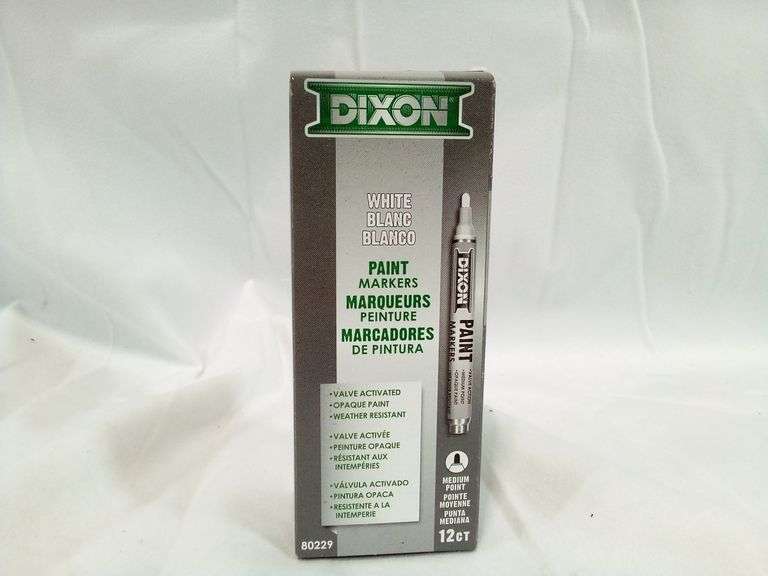 Dixon Ticonderoga 80229 White Paint Marker, Medium Point 12Count