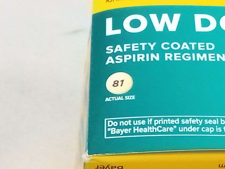 Bayer Aspirin (NSAID) Pain Reliever Low Dose, 81mg 400Enteric Coated