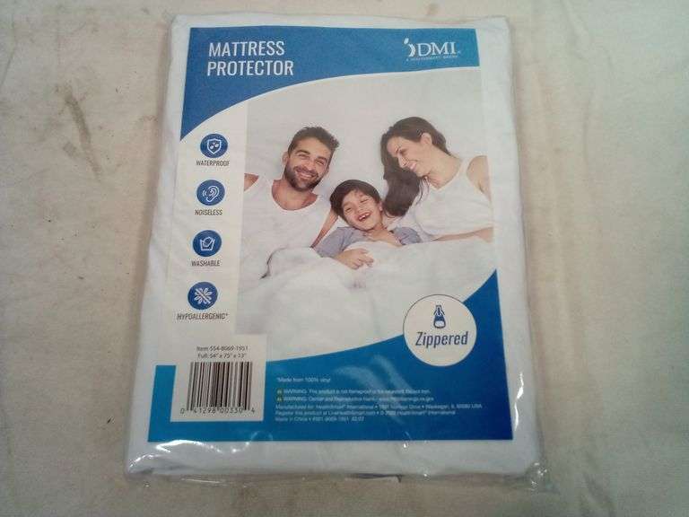 DMI Waterproof Mattress Protector and Mattress Cover Encased Zippered