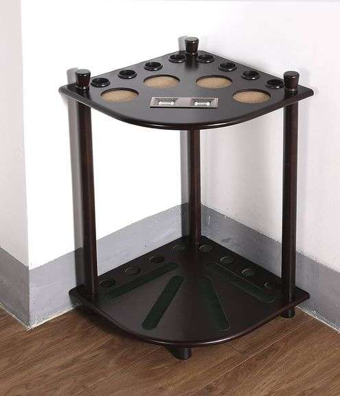 Floor Stand Billiard Pool, Racks With Score, Mahogany - Dutch Goat