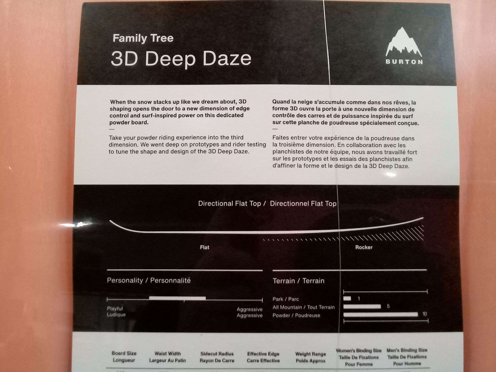 Burton Family Tree 3D Deep Daze Snowboard, Size 154 - Dutch Goat