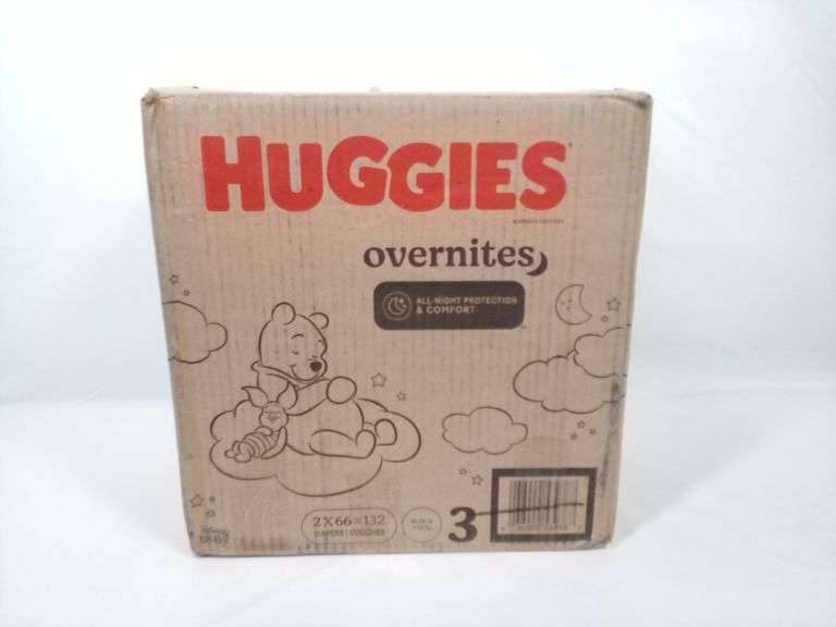 Huggies Overnites Nighttime Diapers, Size 3, 132 Ct Dutch Goat
