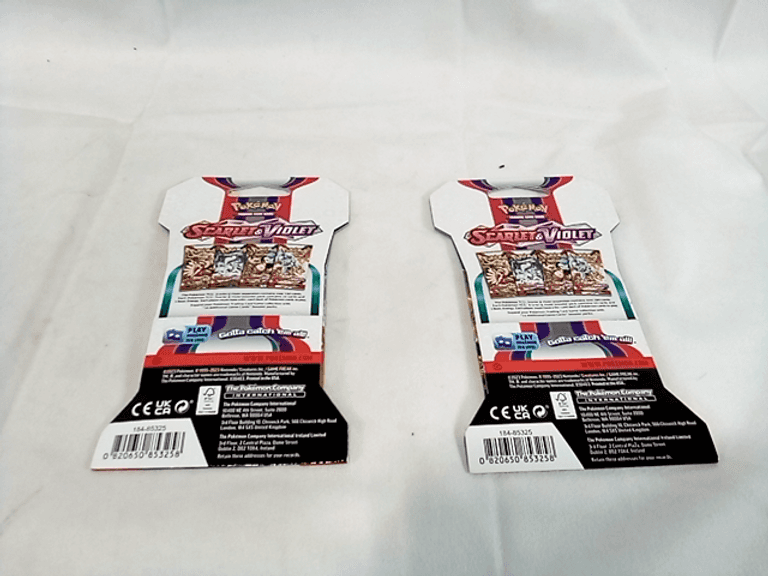 Lot of 2 - Pokemon Scarlet & Violet Sleeved Booster Pack - Inside Cards may Vary