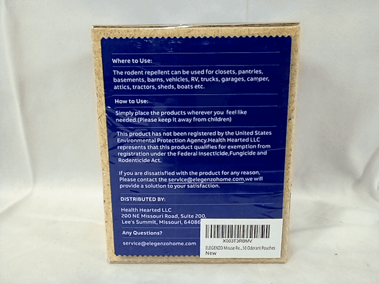 Elegenzo Rodent and Pest Repellent - 10 Odorant Pouches, 35% Peppermint Oils