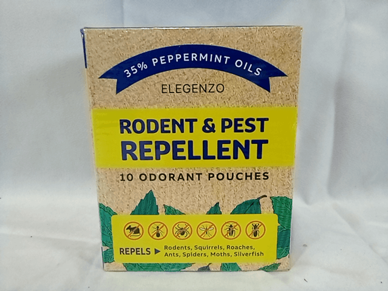 Elegenzo Rodent and Pest Repellent - 10 Odorant Pouches, 35% Peppermint Oils