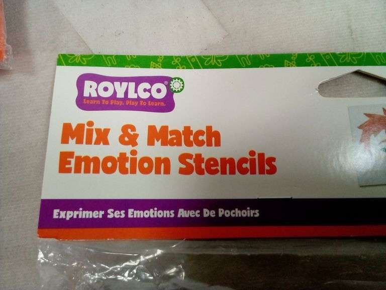 Pack of 2 - Roylco Mix & Match Emotion Stencils, Assorted 6/Pack