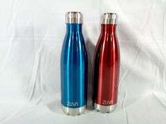 Assortment of 2 - Zuva Insulated Double Wall Vacuum Stainless Steel Water Bottles, 17oz