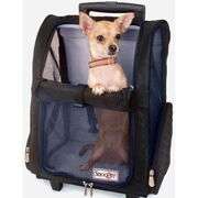 Snoozer Roll Around Travel Pet Carrier Backpack, Medium Black