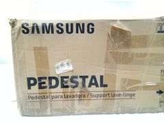 SAMSUNG WE502ND Custom 27" Front-Load Washing Machine Pedestal Stand with Pull-Out Clothes Storage D