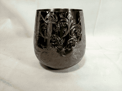 Sky Fish Set of 4 Stemless Stainless Cups - 18 oz, Black Plated