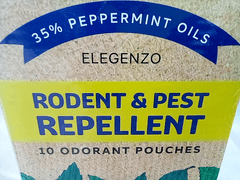 Elegenzo Rodent and Pest Repellent - 10 Odorant Pouches, 35% Peppermint Oils
