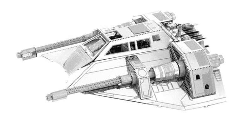 Lot of 4 - Fascinations Metal Earth Star Wars Snowspeeder 3D Metal Model Kits