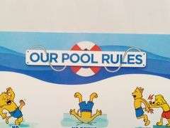 SmartSign “Our Pool Rules - No Running, No Glass In Pool Area, No Diving..." Metal Sign – FYR2