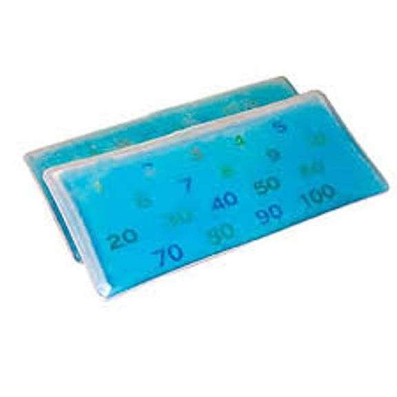 Lot of 2 - Skil-Care Number Gel Packs- Blue- 16"x7"