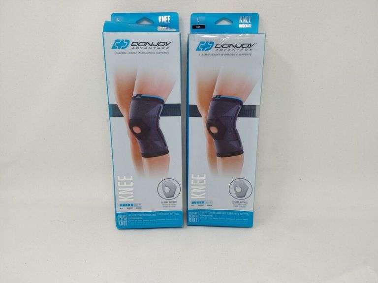 Lot of 2 Donjoy Knee Braces- Size Large