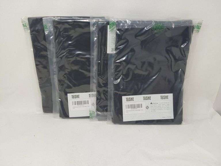Lot of 4 Packs of Toshe Waist Aprons - Black - 2 per Pack