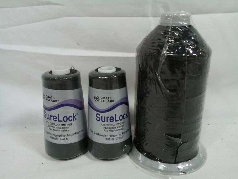 Goat Thread Assortment Of Coats, Surelock Overlock Thread, Black - Dutch Goat