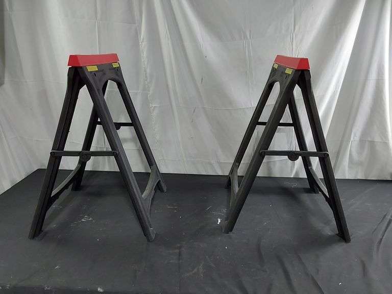 Set of 2 Lightweight Folding Sawhorses - Dutch Goat
